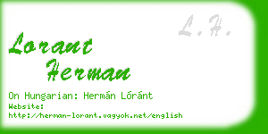 lorant herman business card