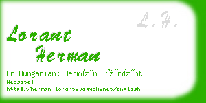 lorant herman business card